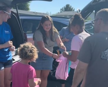 Photo #2 - Young Automotive Group and Young Caring for Our Young Foundation team up with Heritage Elementary for Fill The Backpack event