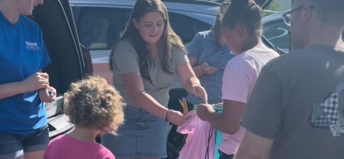 Photo #2 - Young Automotive Group and Young Caring for Our Young Foundation team up with Heritage Elementary for Fill The Backpack event