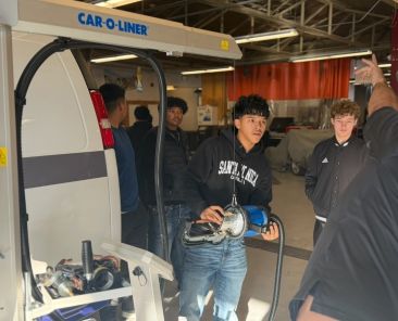 Cover Photo - Ogden High School’s automotive program receives donation of high-end spot welder